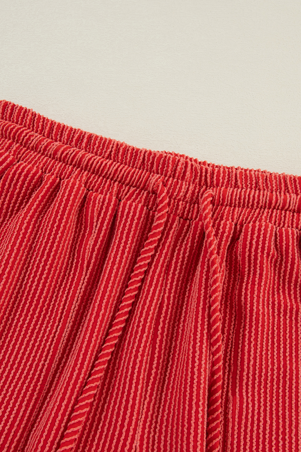 Fiery Red JOLLY Corded Long Sleeve Top and Pockets Pants Set view 18