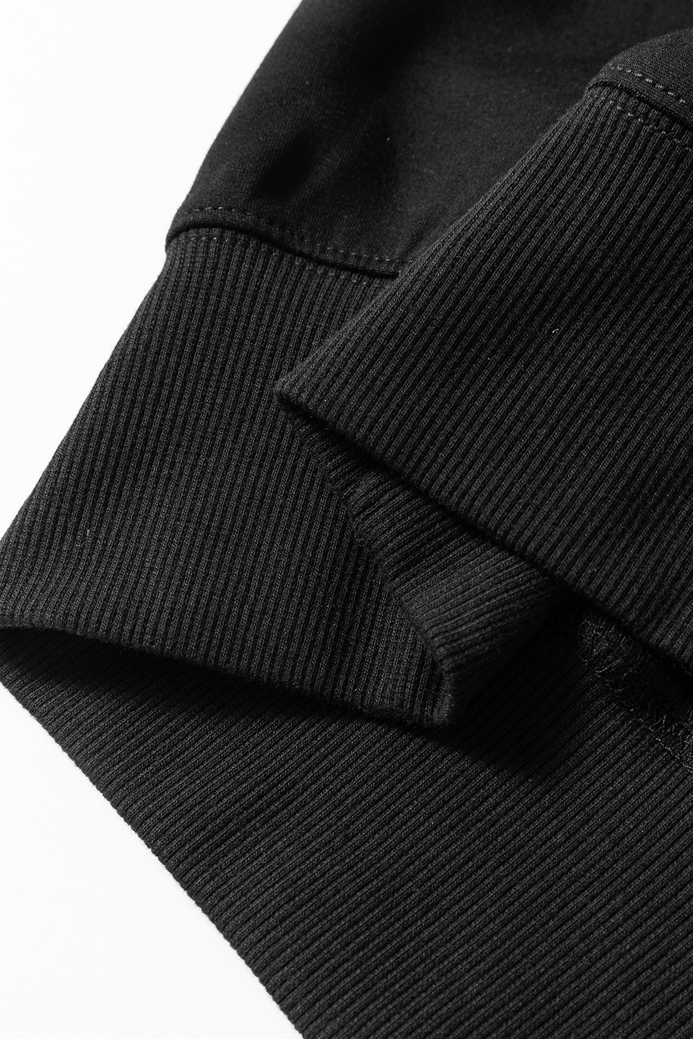 Black V Neck Cropped Seamed High Waist Sports Wear view 10