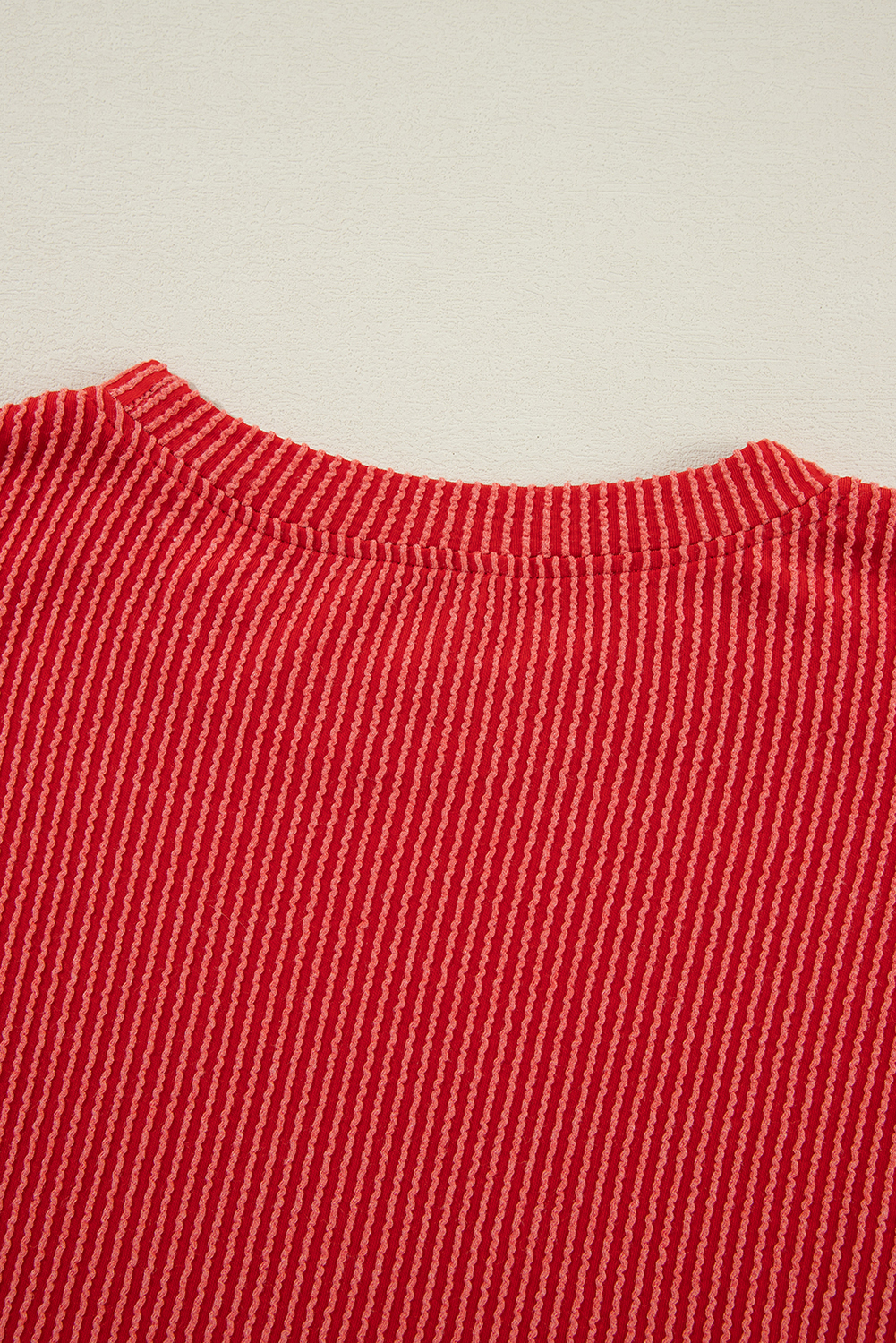 Fiery Red JOLLY Corded Long Sleeve Top and Pockets Pants Set view 16