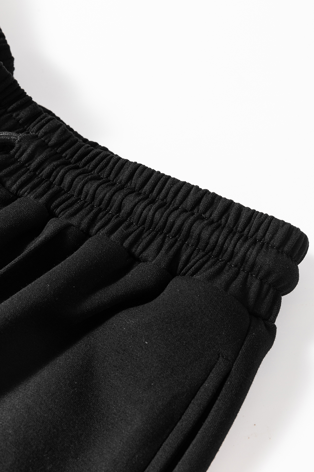 Black V Neck Cropped Seamed High Waist Sports Wear view 13