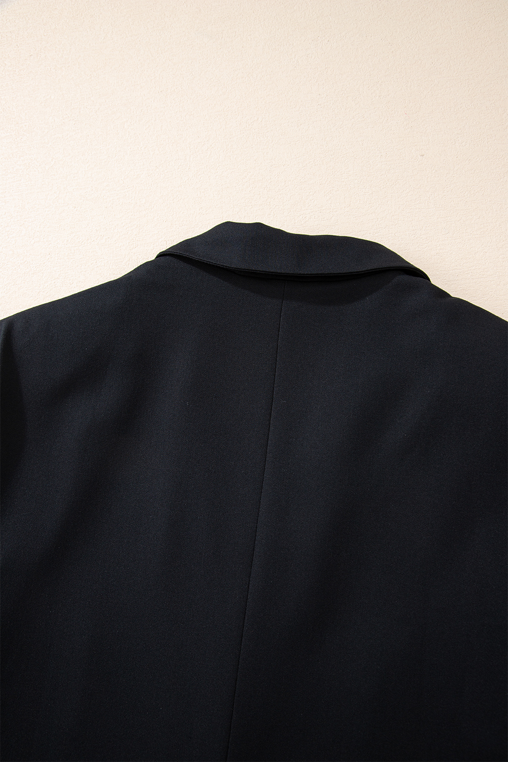 Black Lapel Flap Pocket Buttoned Blazer view 9