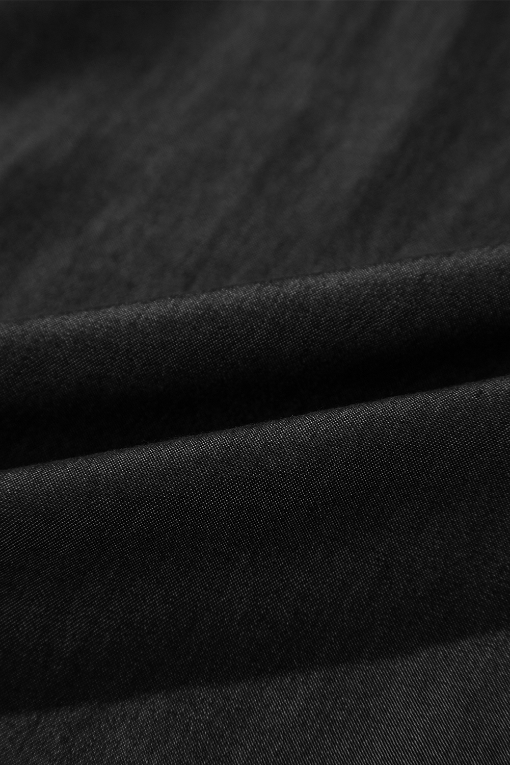 Black Side Pockets Frilled Smocked High Waist Wide Leg Jeans view 8