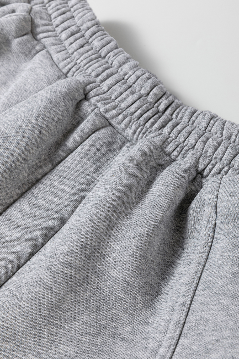 Gray Solid Exposed Seams Hoodie and Joggers Activewear Set view 12