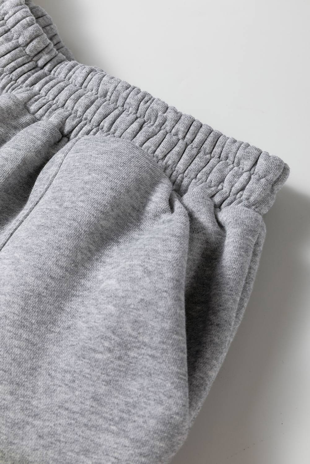 Gray Solid Exposed Seams Hoodie and Joggers Activewear Set view 11