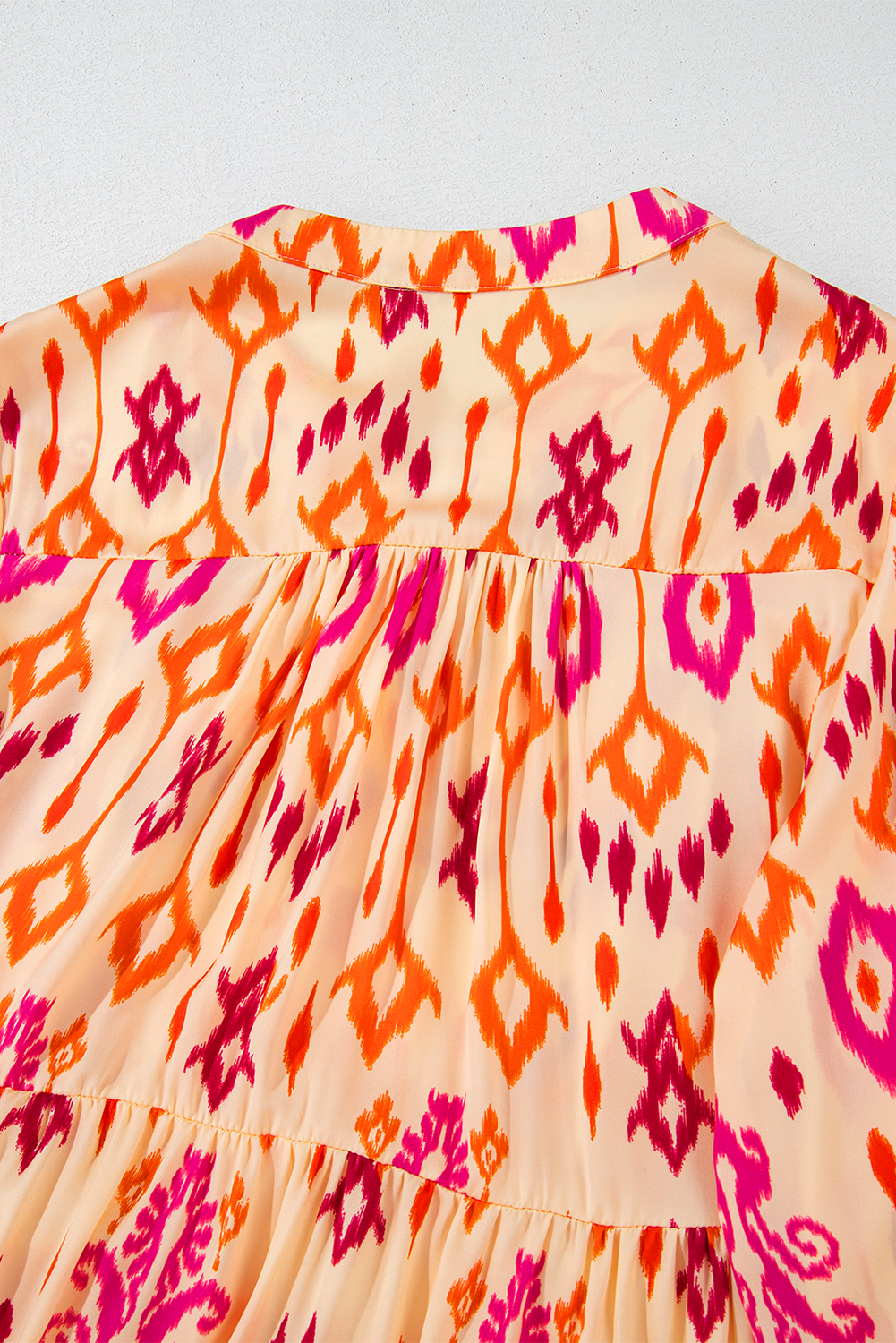 Orange Western Abstract Geometric Printed Maxi Dress view 19