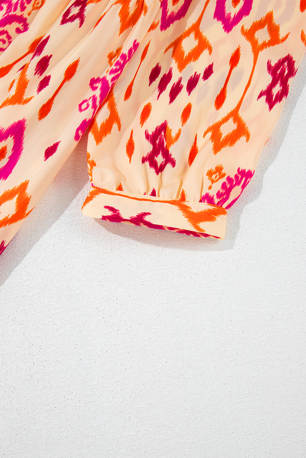 Orange Western Abstract Geometric Printed Maxi Dress view 15