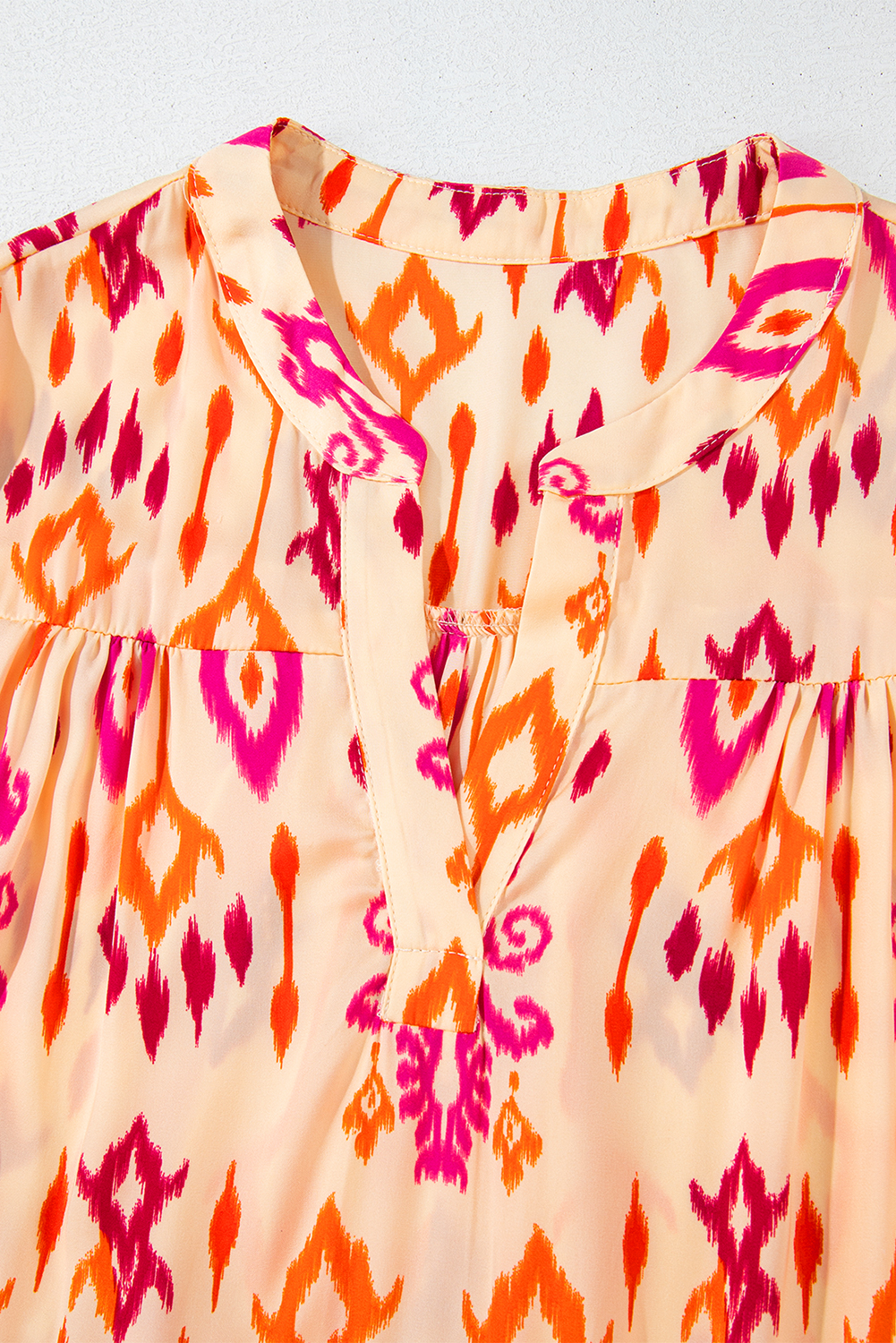 Orange Western Abstract Geometric Printed Maxi Dress view 14