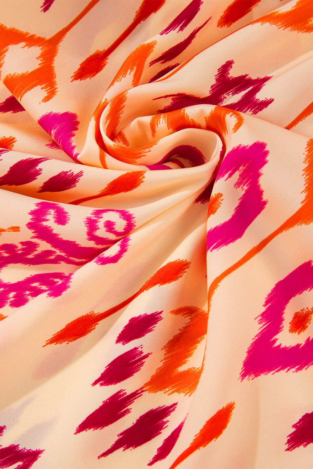 Orange Western Abstract Geometric Printed Maxi Dress view 20