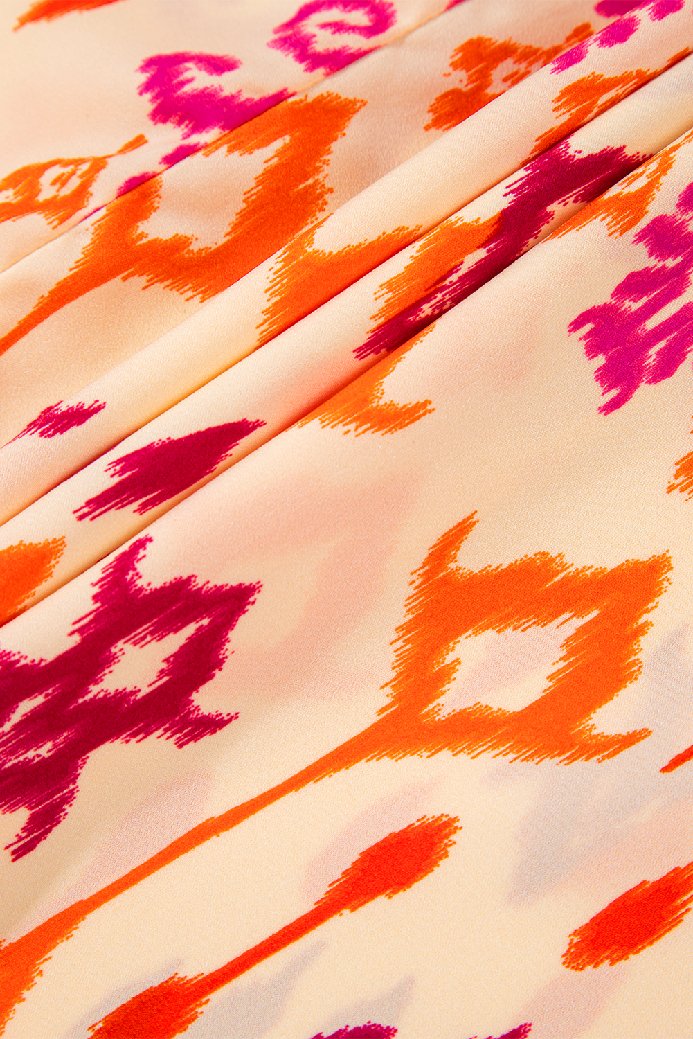 Orange Western Abstract Geometric Printed Maxi Dress view 18