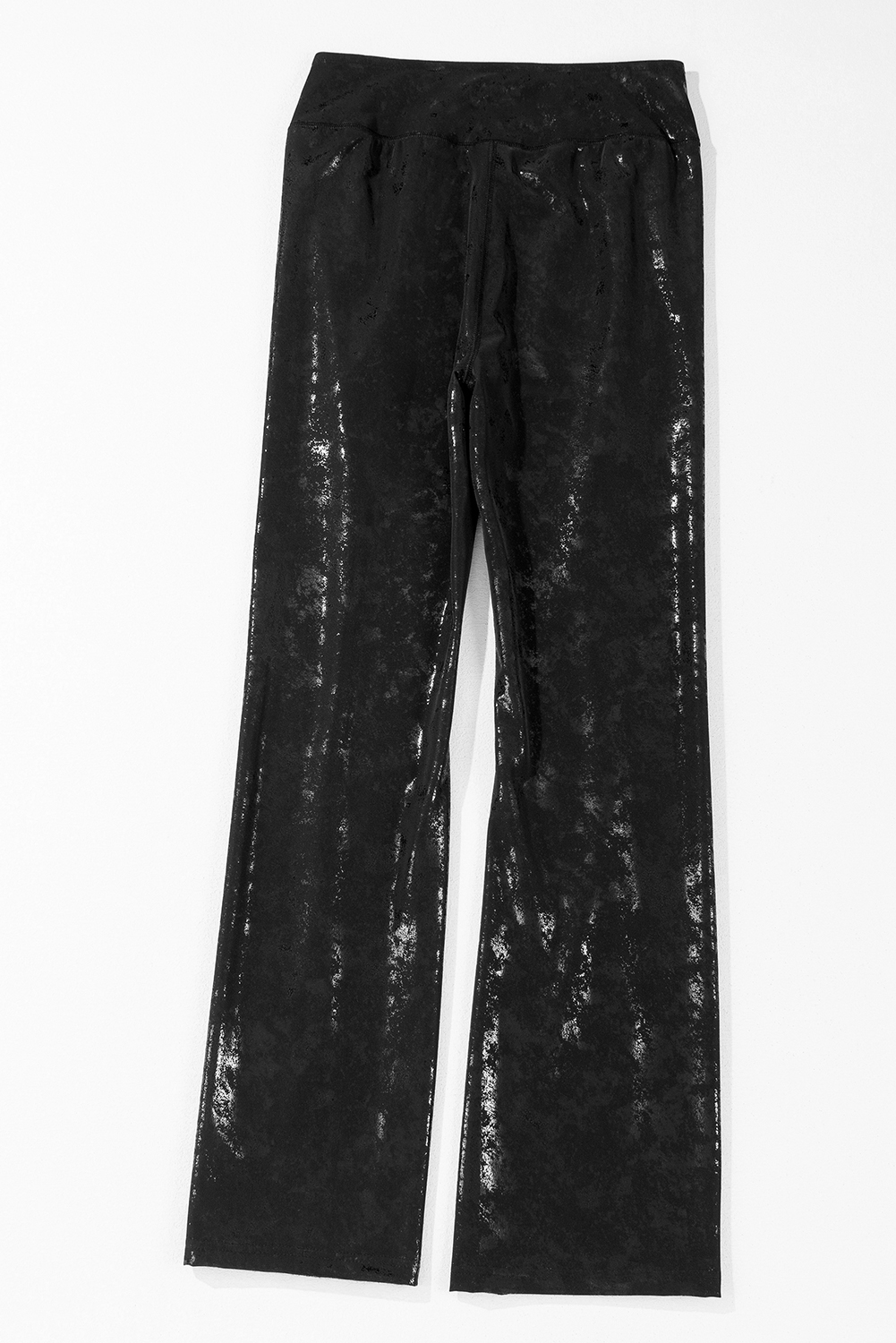 Black Faux Leather Splits High Waist Leggings view 6