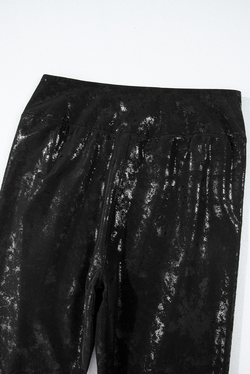 Black Faux Leather Splits High Waist Leggings view 10