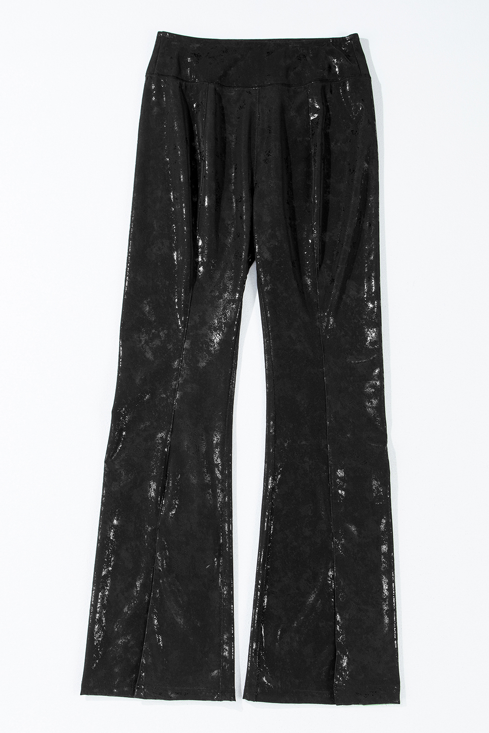 Black Faux Leather Splits High Waist Leggings view 5