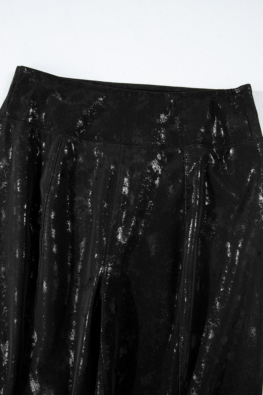 Black Faux Leather Splits High Waist Leggings view 8