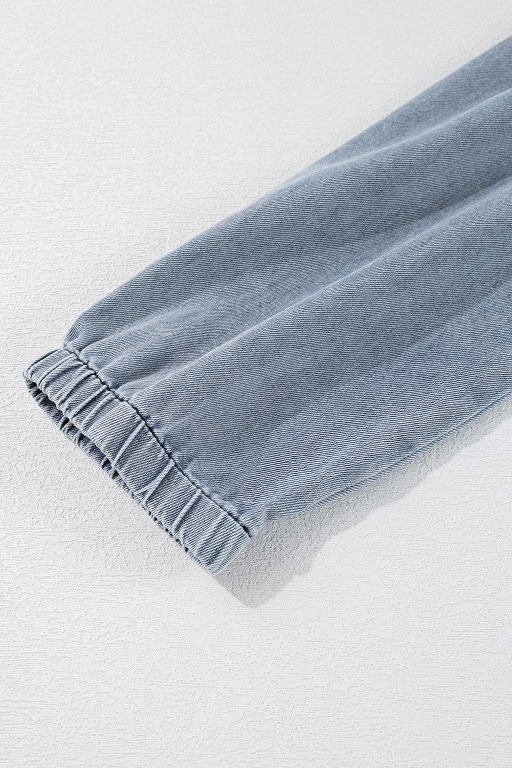 Beau Blue Light Wash High Waist Loose Fit Denim Mini Dress view 20