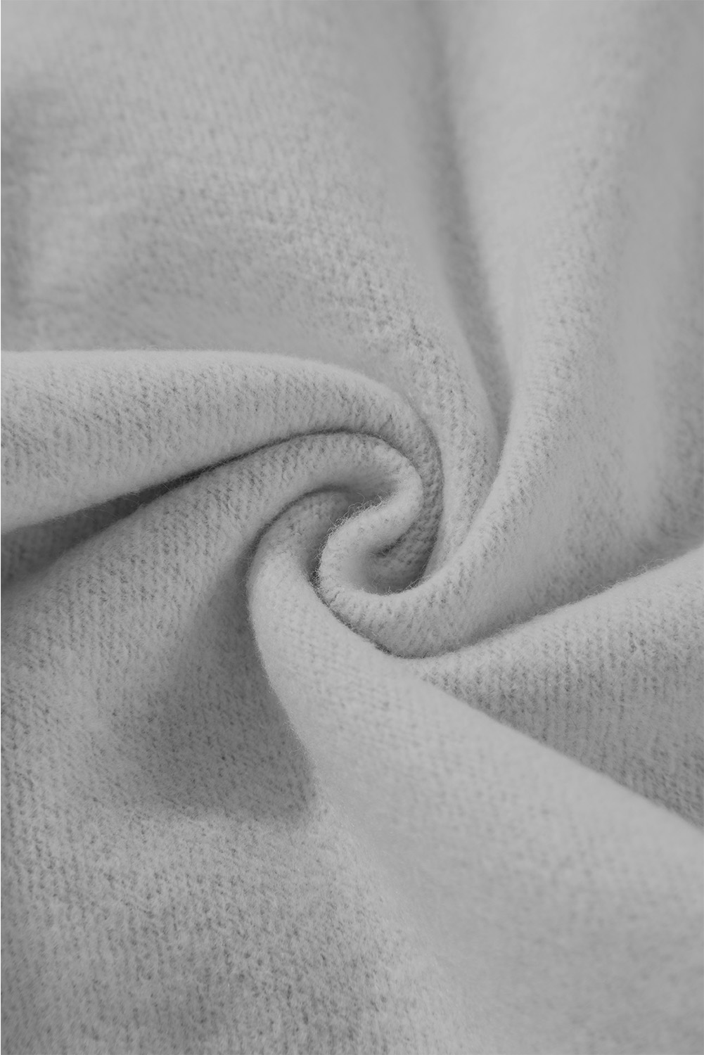 Light Grey Solid Color Fleece Lined Drawstring Waist Casual Pants view 21
