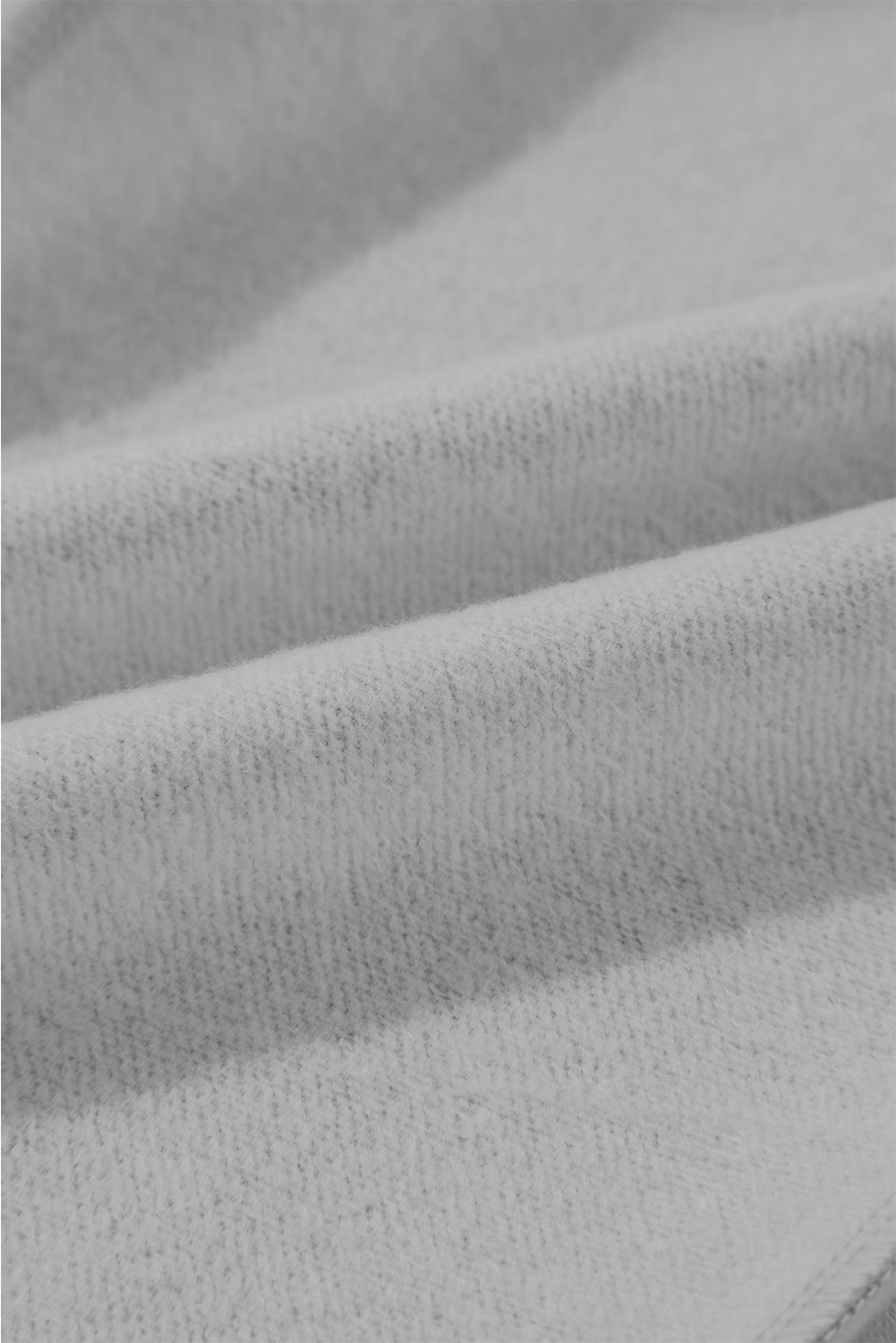 Light Grey Solid Color Fleece Lined Drawstring Waist Casual Pants view 22