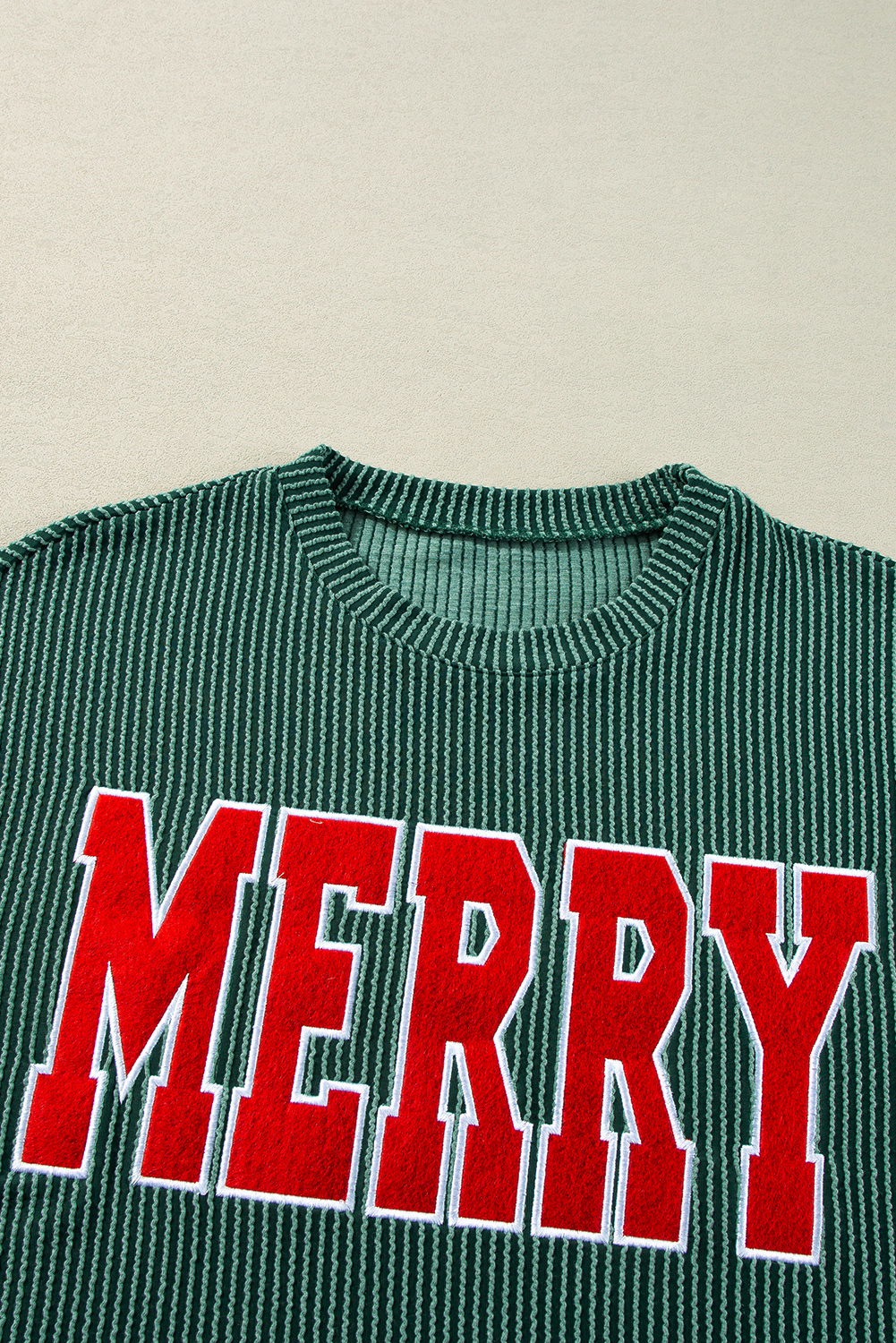 Evergreen Corded MERRY Graphic Long Sleeve Top and Shorts Set view 13