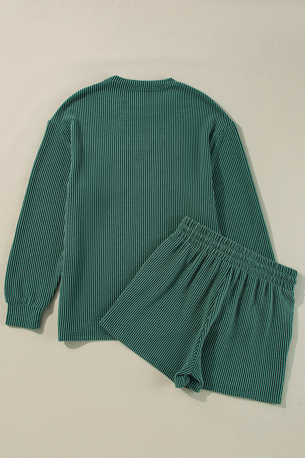 Evergreen Corded MERRY Graphic Long Sleeve Top and Shorts Set view 12