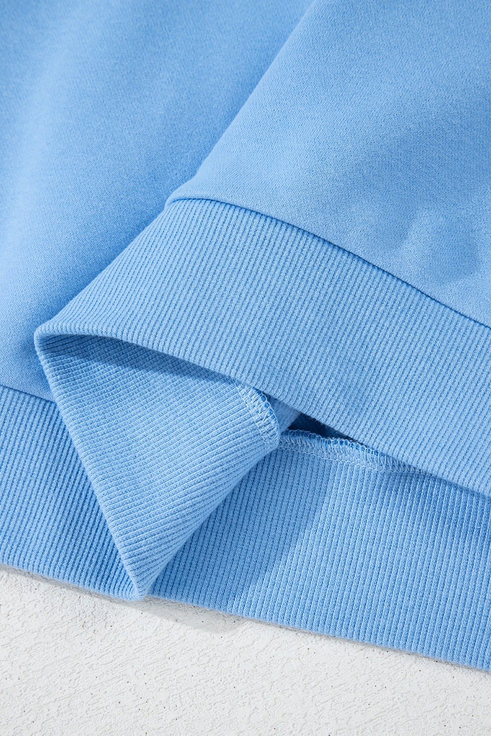 Beau Blue Accent Pullover and Shorts Two Piece Casual Set