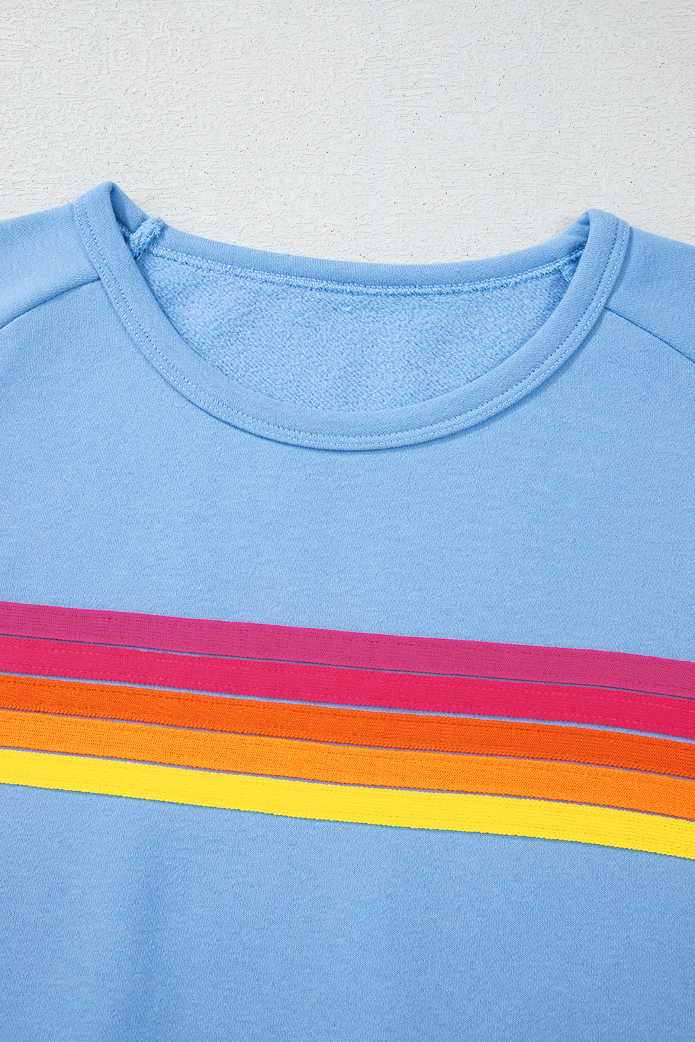 Beau Blue Accent Pullover and Shorts Two Piece Casual Set