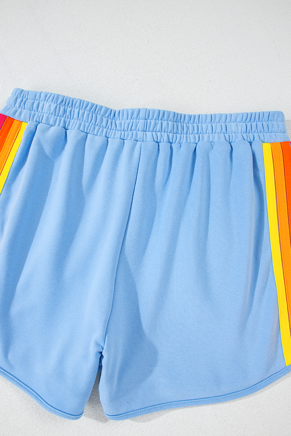 Beau Blue Accent Pullover and Shorts Two Piece Casual Set