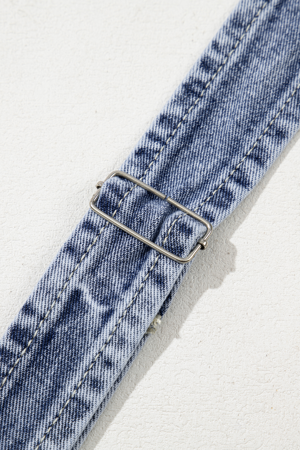 Sail Blue Denim Bib Straight Leg Jumpsuit with Pockets view 15
