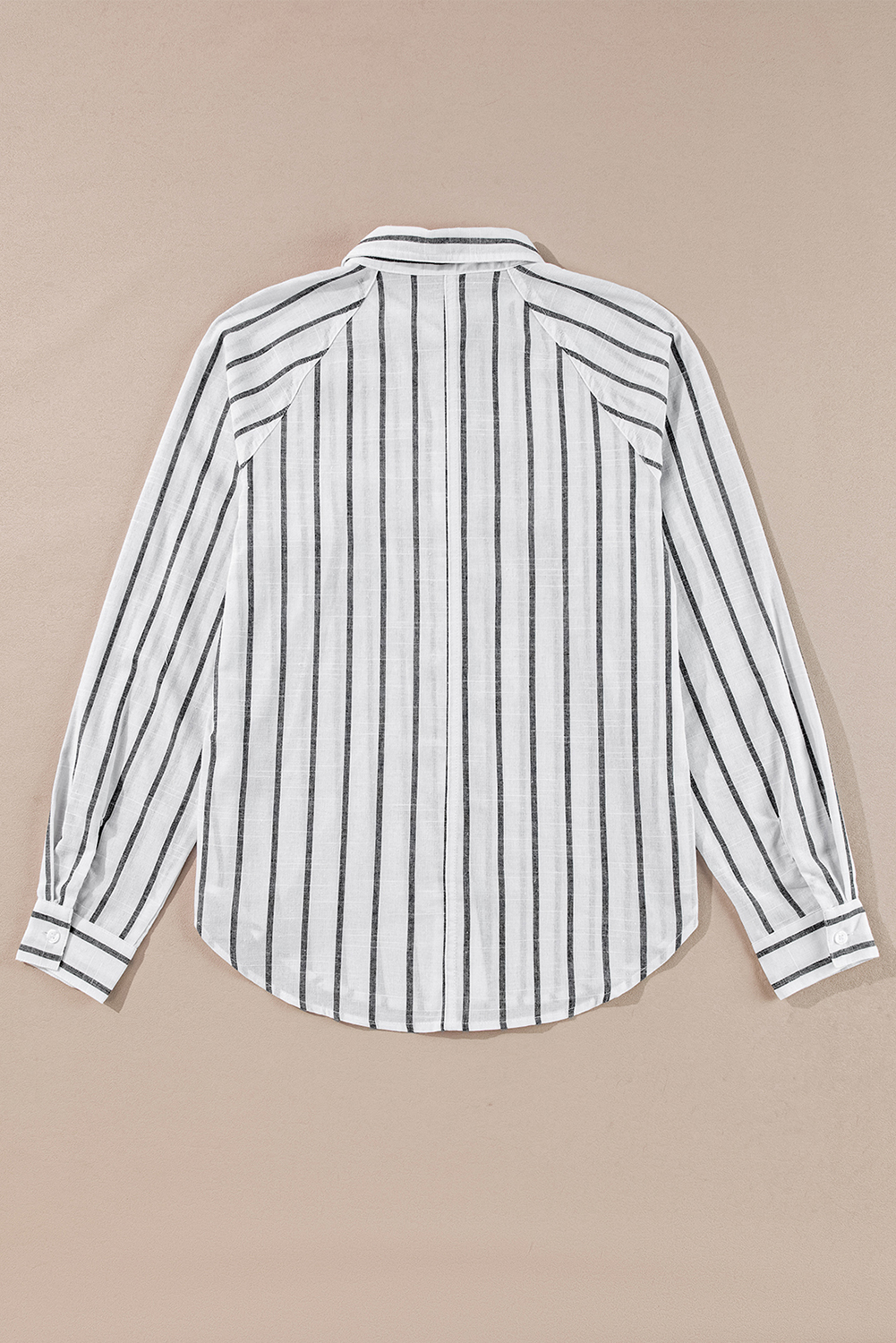 Black Stripe Chest Pocket Buttoned Oversized Shirt
