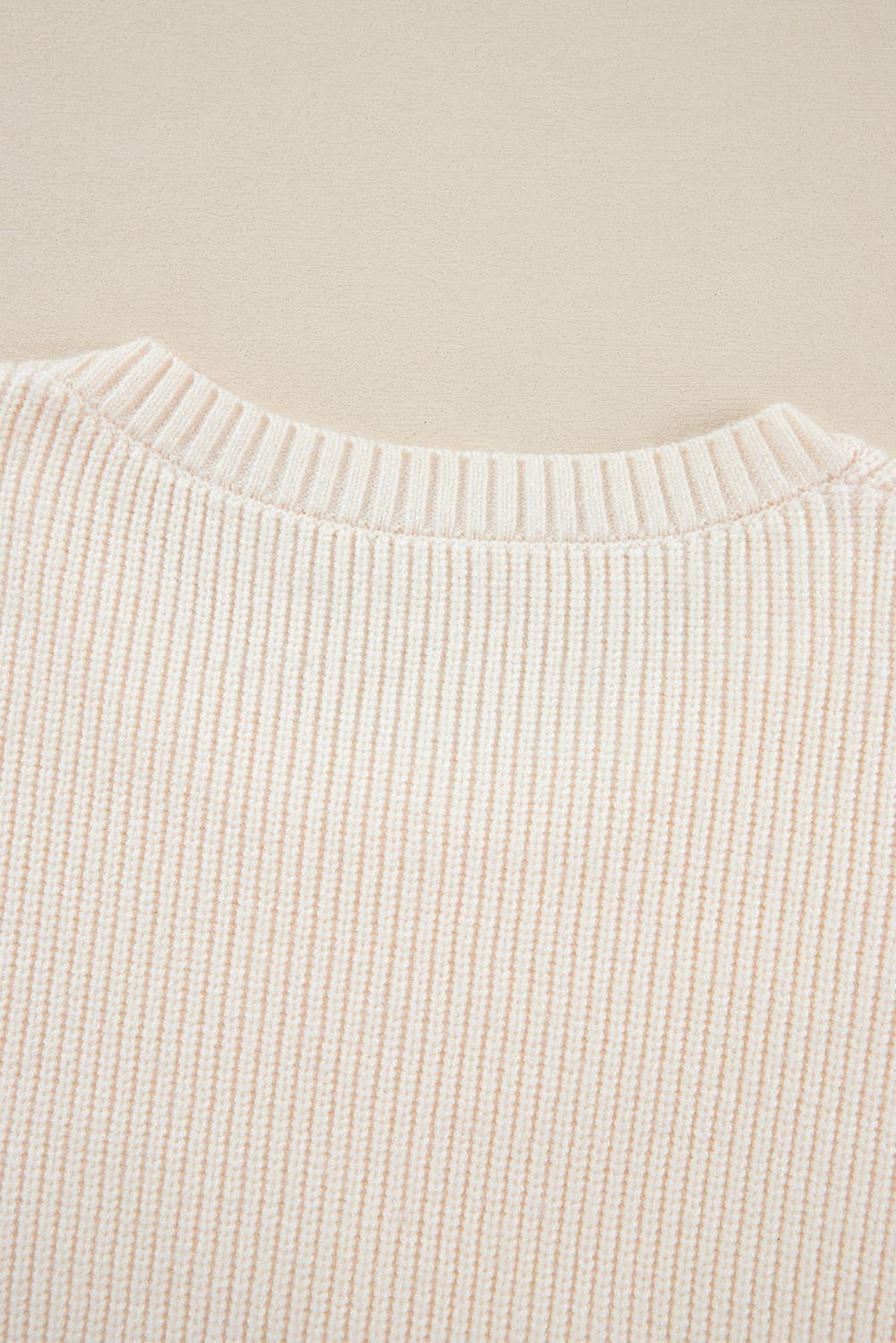 Beige Tinsel Holly Jolly Graphic Classic Sweater view 27