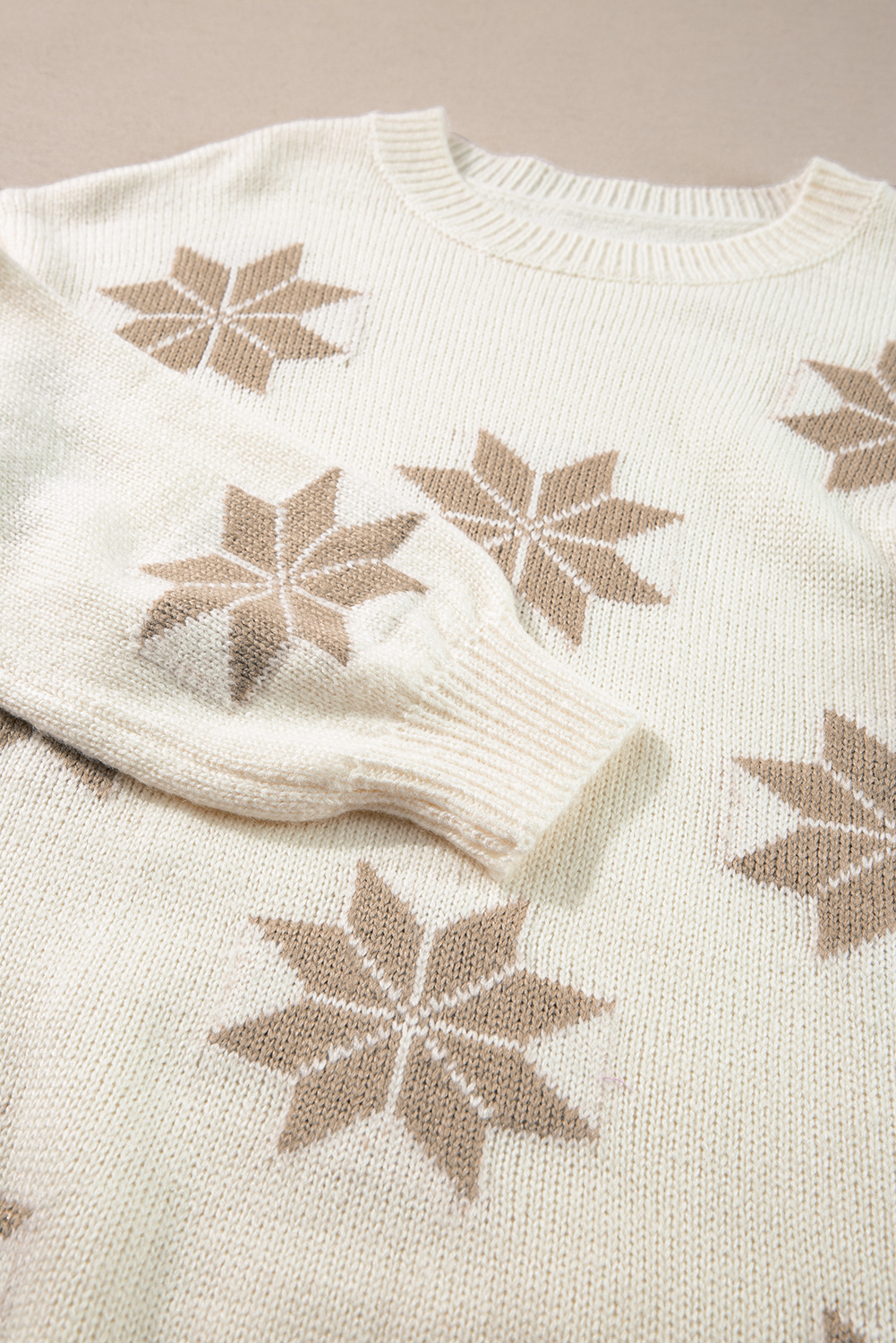 White Snowflake Christmas Tunic Sweater view 14