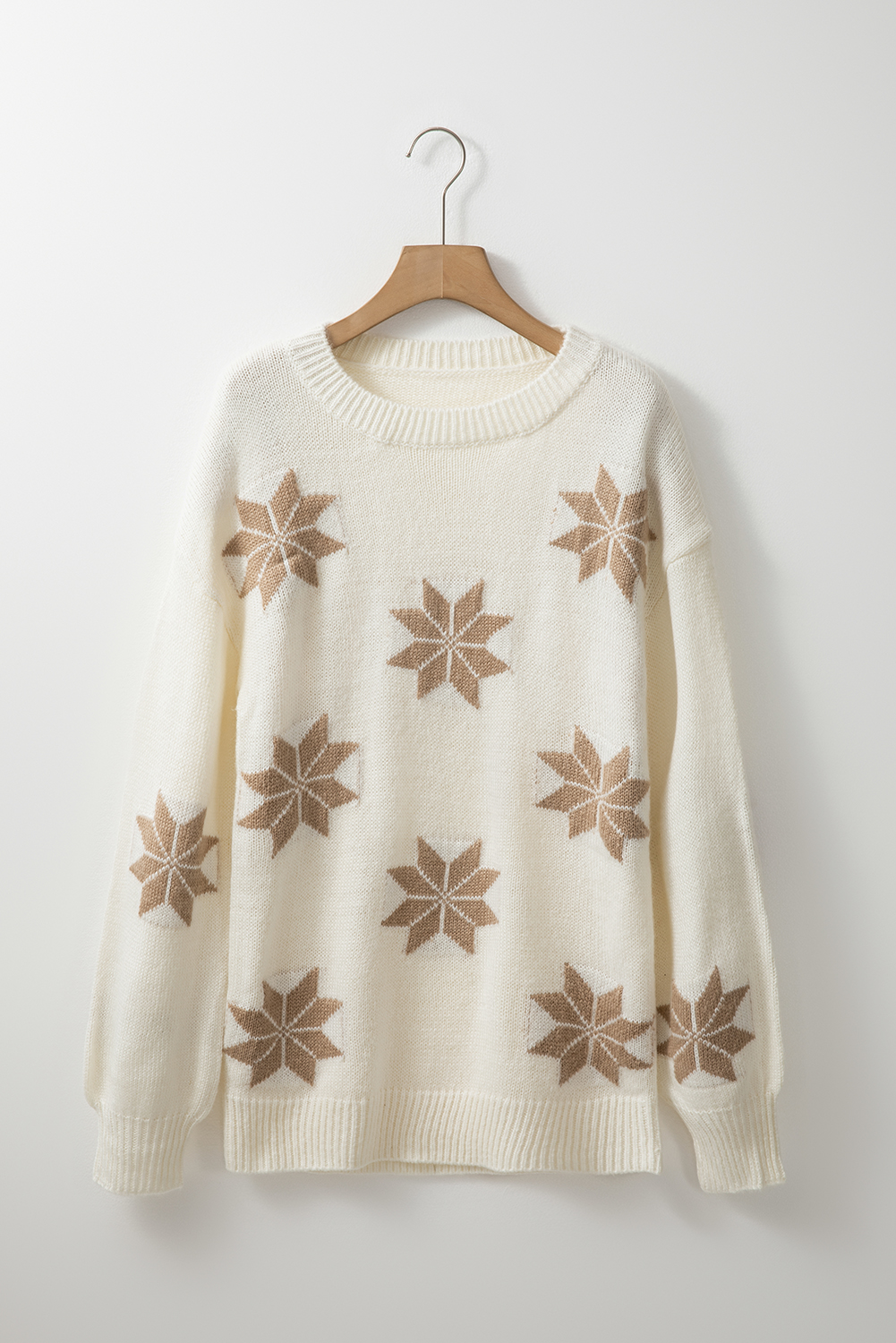 White Snowflake Christmas Tunic Sweater view 11