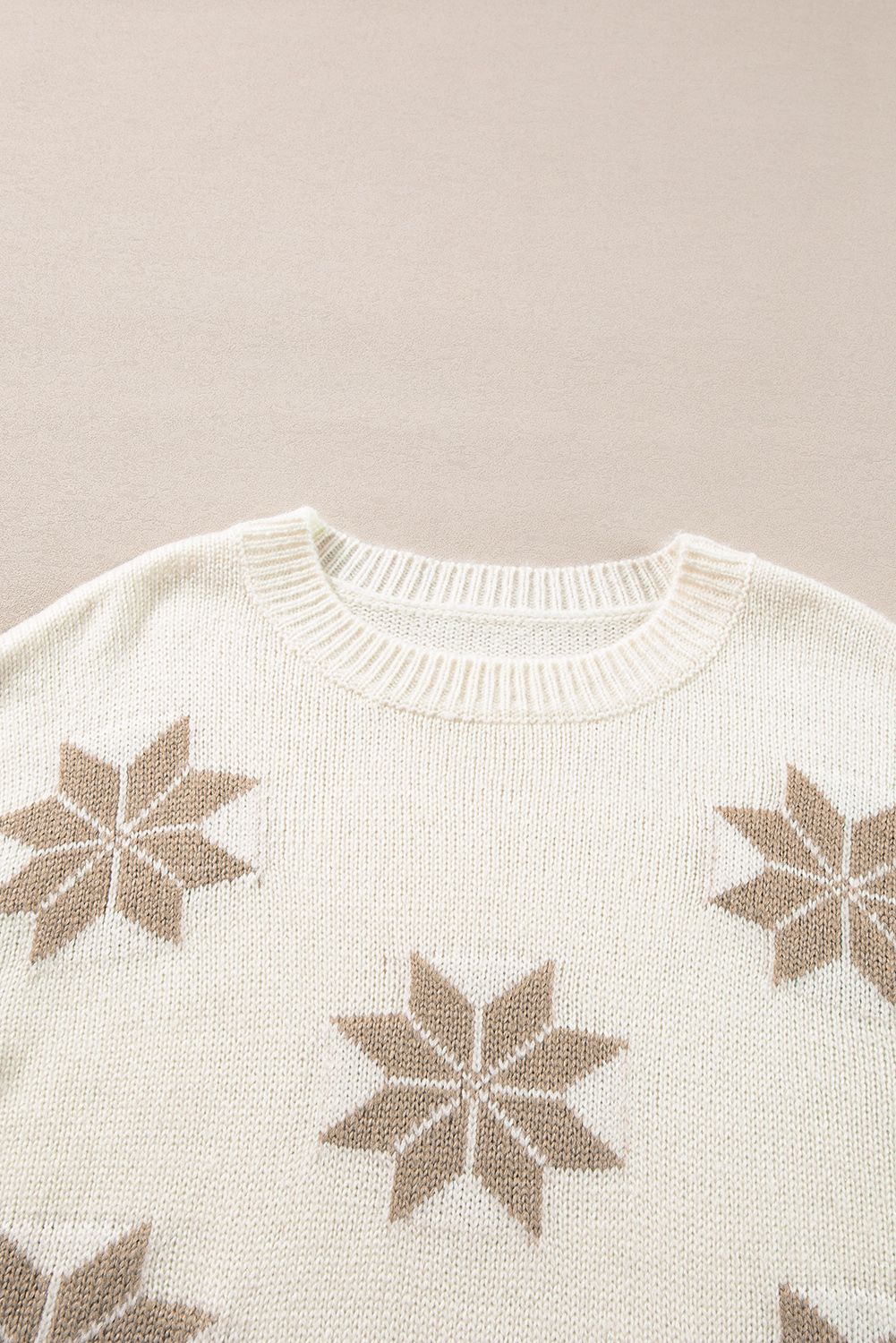 White Snowflake Christmas Tunic Sweater view 13