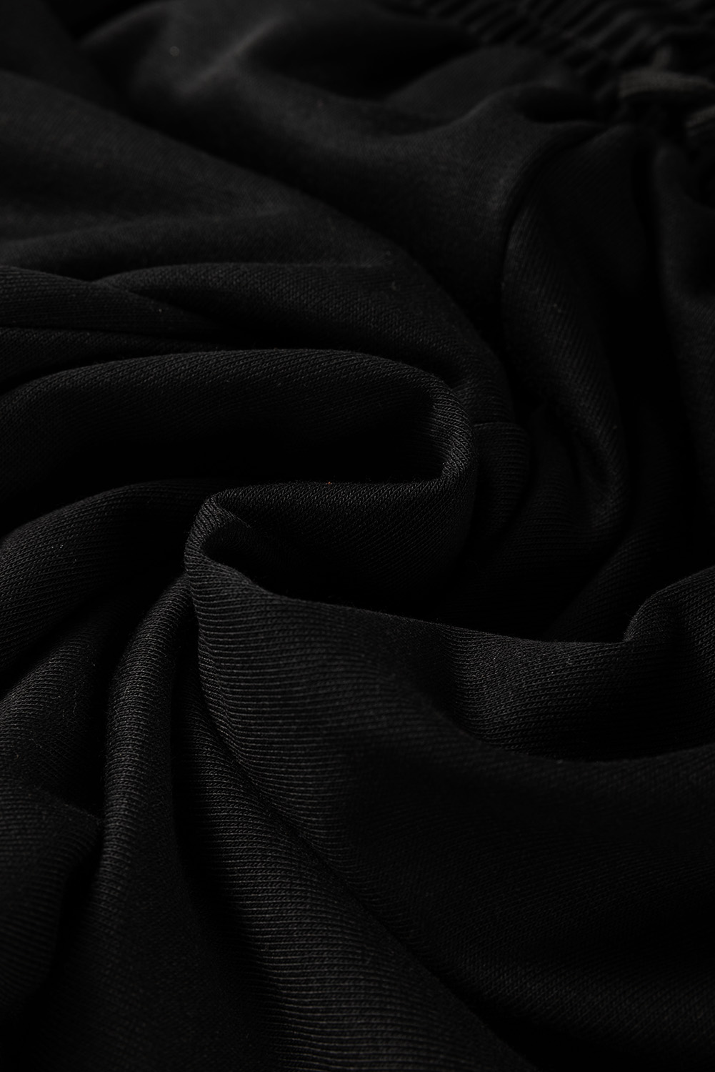 Black Zipper Flutter Sleeve Drawstring Elastic Waistband Jumpsuit view 28