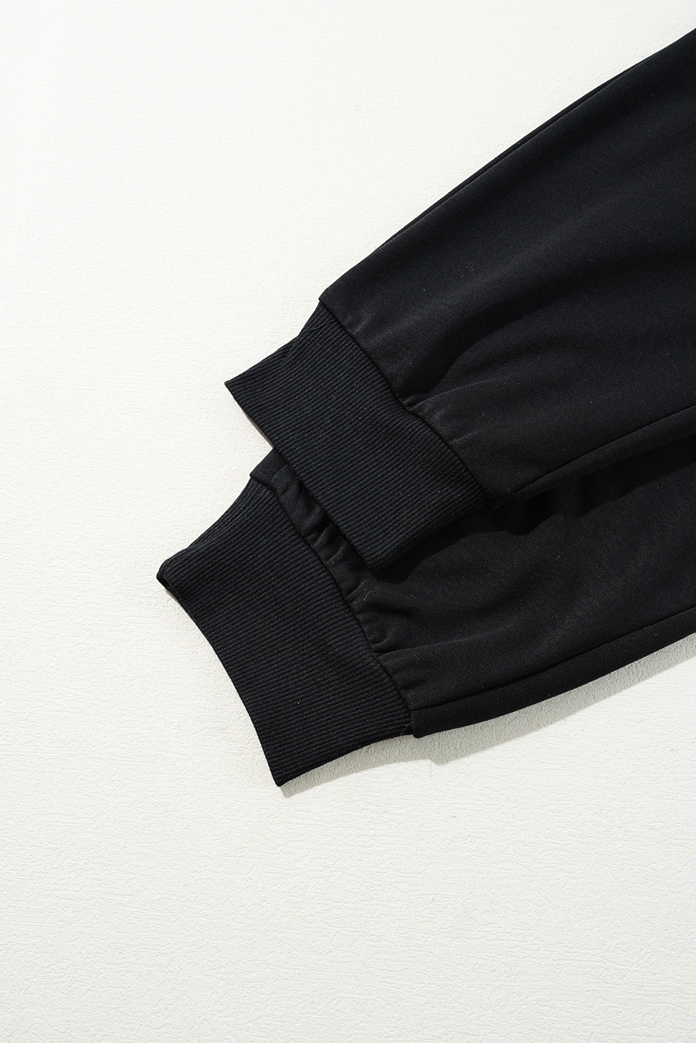 Black Zipper Flutter Sleeve Drawstring Elastic Waistband Jumpsuit view 22