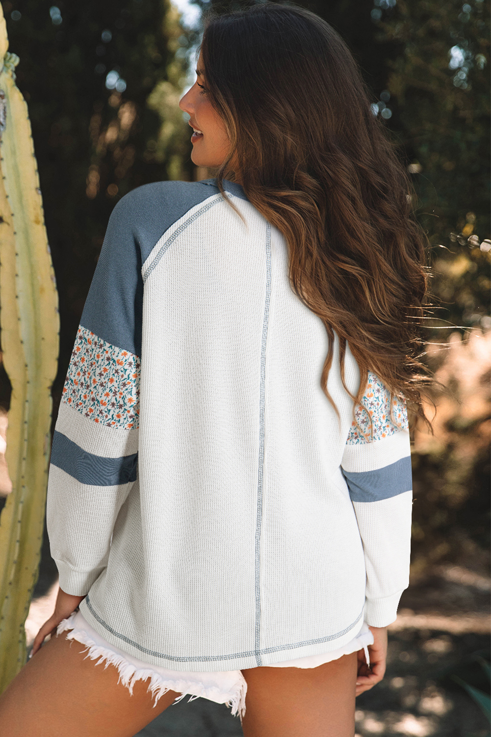 Dotted Raglan Top