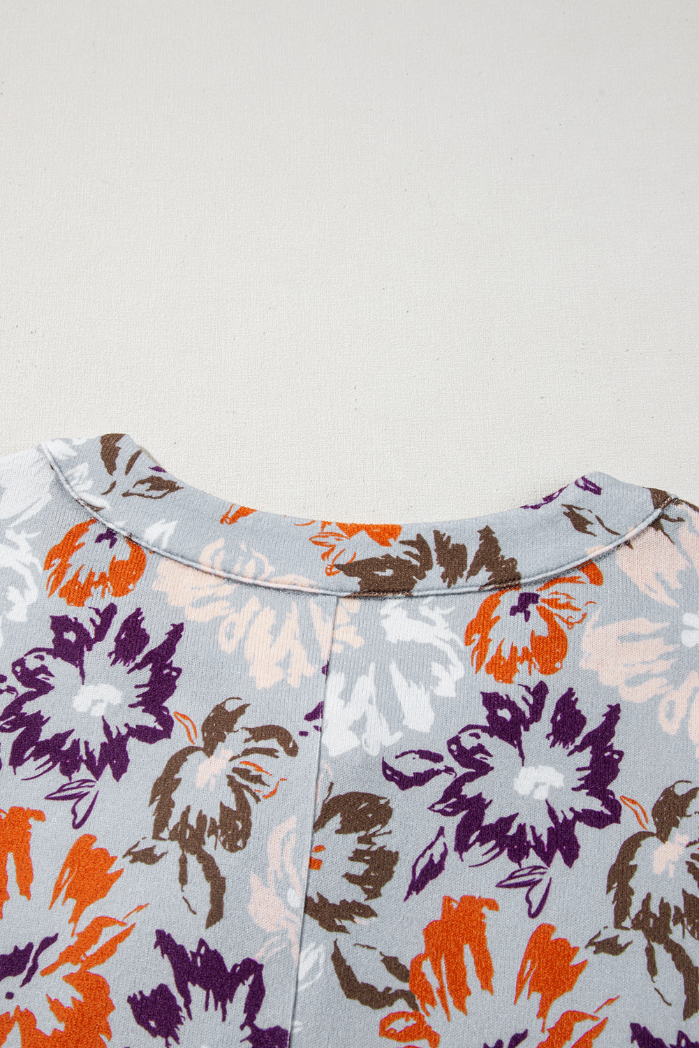 Sky Blue Floral Sleeveless Buttoned Pocketed Wide Leg Jumpsuit view 20