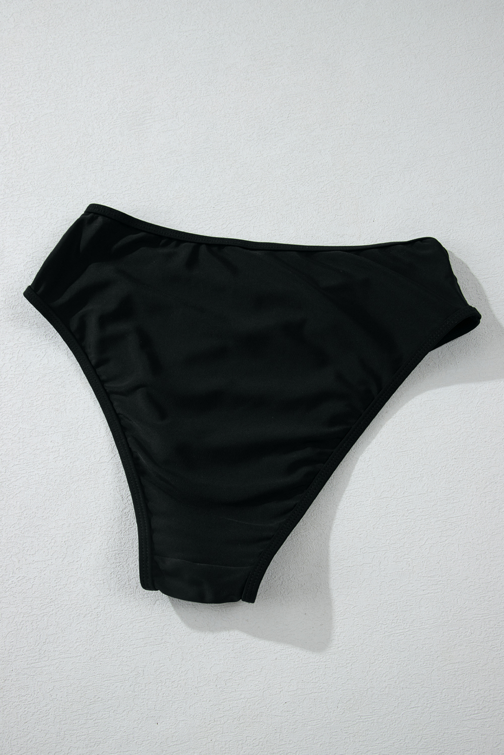 Black Sheer Mesh Edged Halter V Neck Push Up Bikini view 9