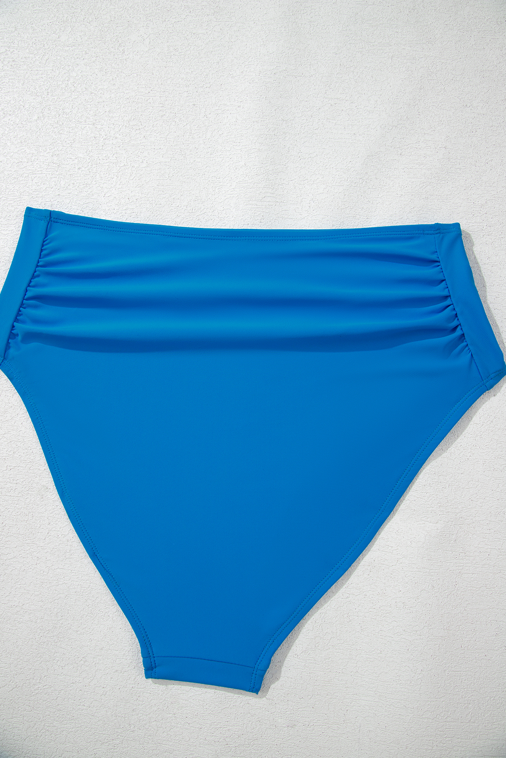 Blue Colorblock Square Neck Top Pleated High Waisted Bikini view 42