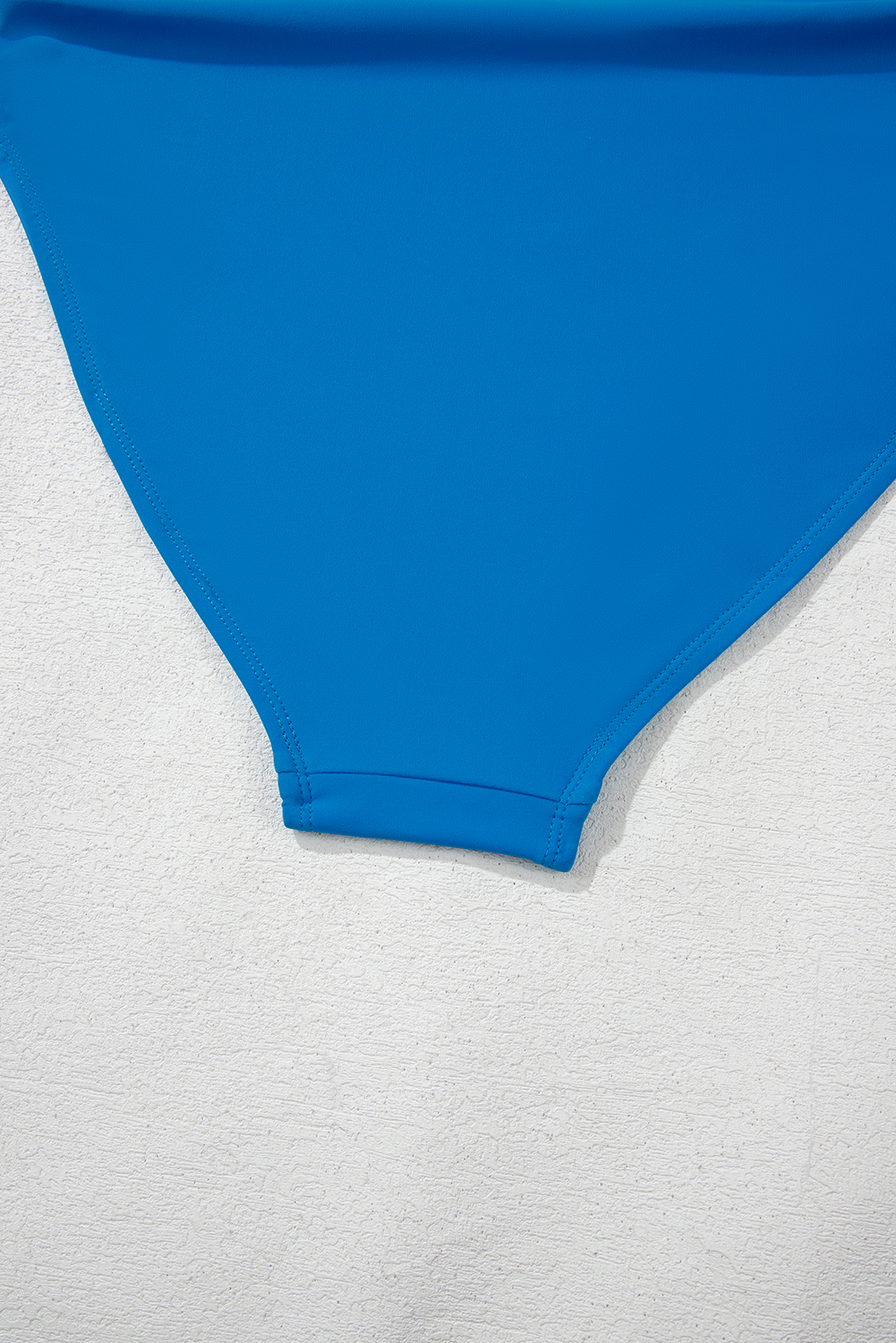 Blue Colorblock Square Neck Top Pleated High Waisted Bikini view 40