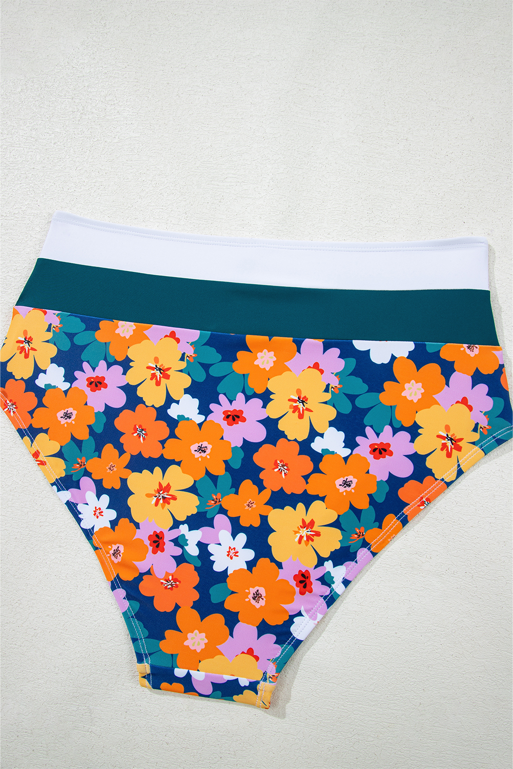 Dearlove Green Floral Print Racerback Cutout High Waist 2pcs Bikini view 18
