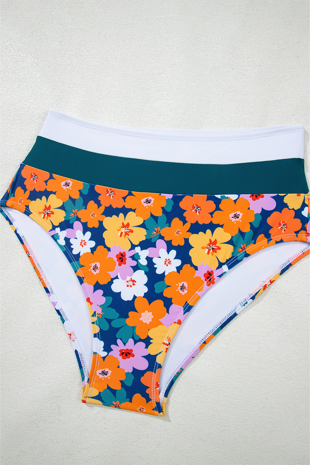 Dearlove Green Floral Print Racerback Cutout High Waist 2pcs Bikini view 17
