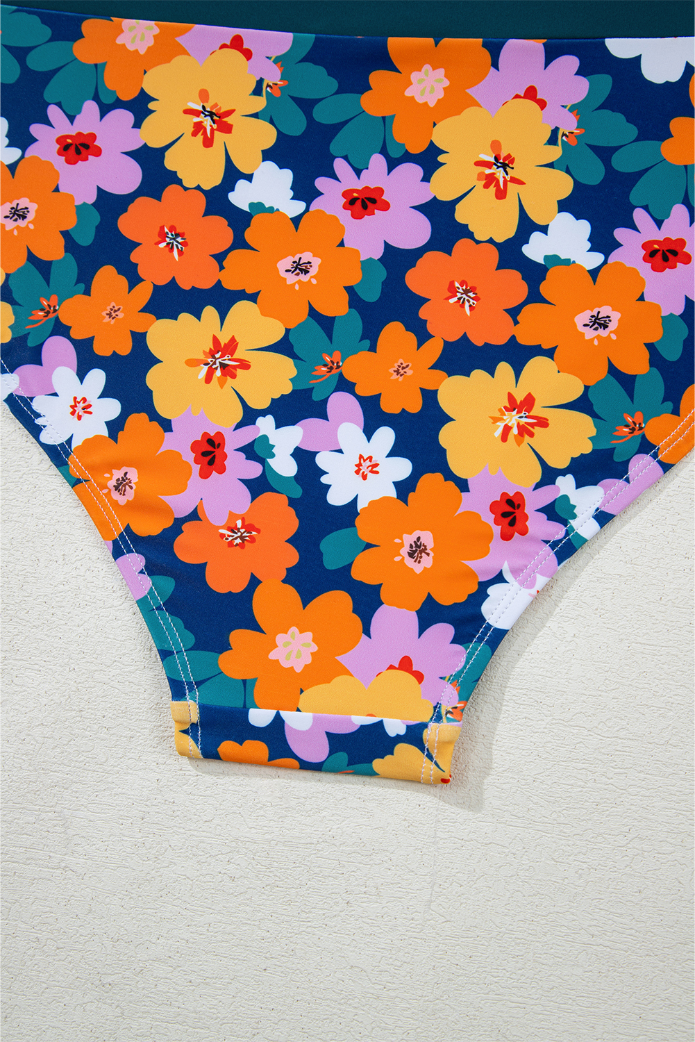 Dearlove Green Floral Print Racerback Cutout High Waist 2pcs Bikini view 22