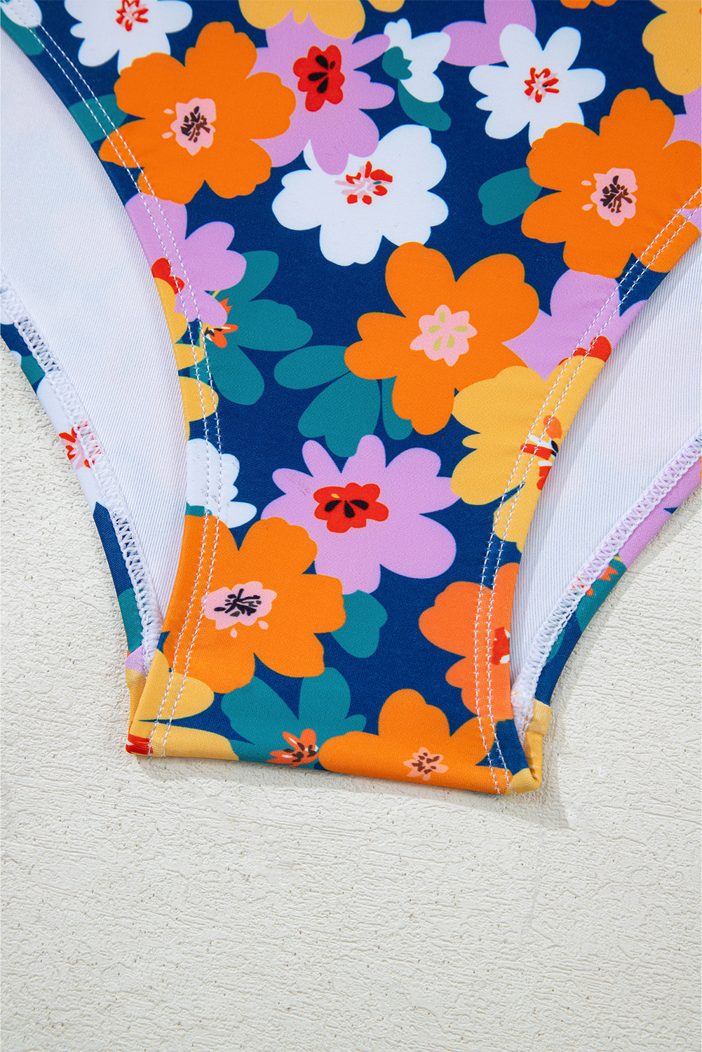 Dearlove Green Floral Print Racerback Cutout High Waist 2pcs Bikini view 16