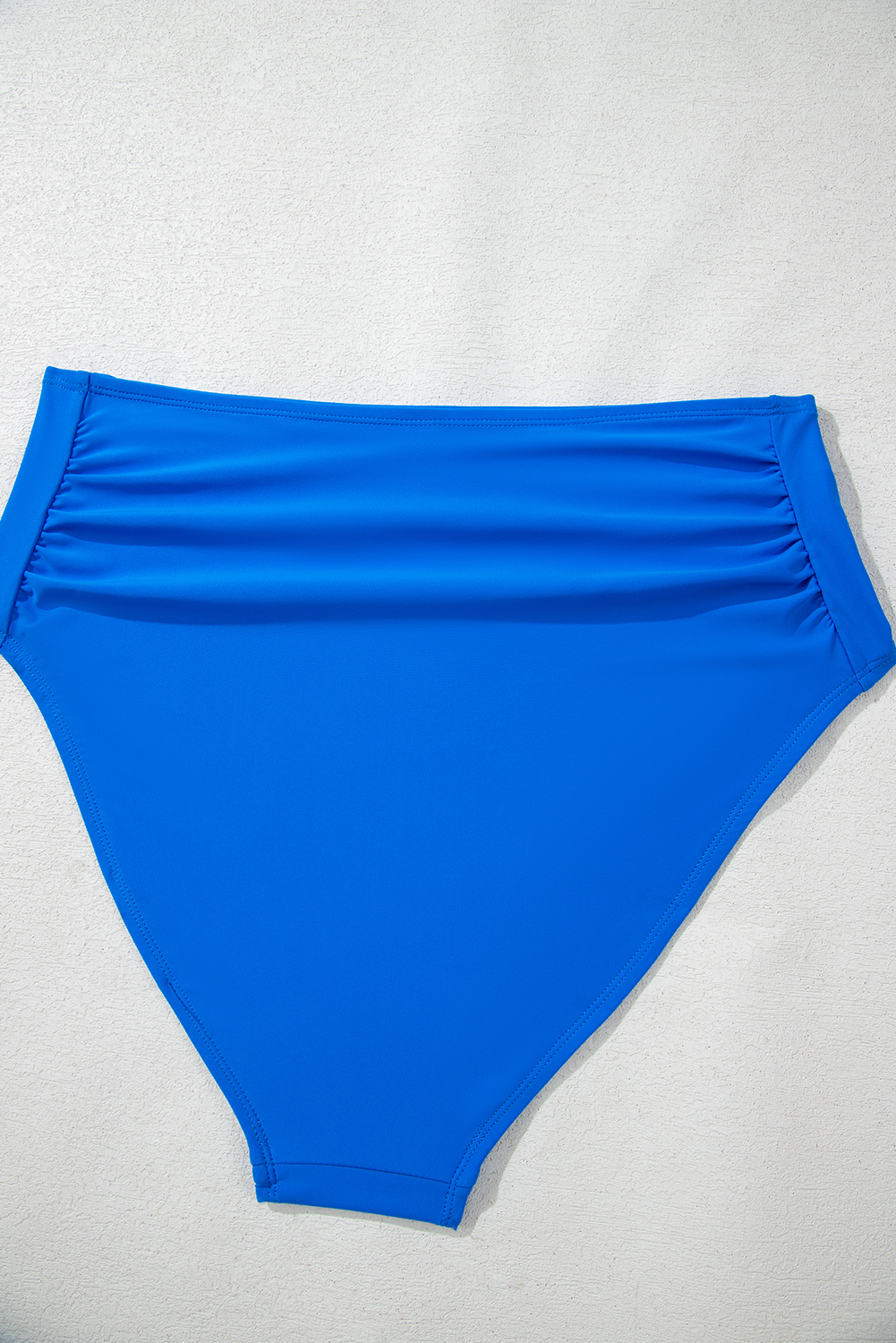 Blue Colorblock Square Neck Top Pleated High Waisted Bikini view 35