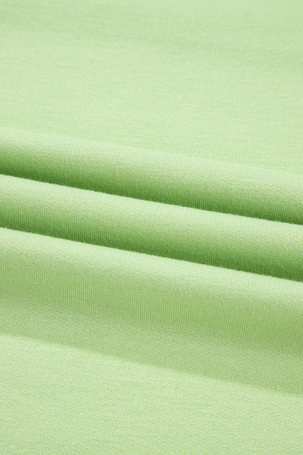 Meadow Mist Green Solid Loose V Neck Half Sleeve Tee and Shorts