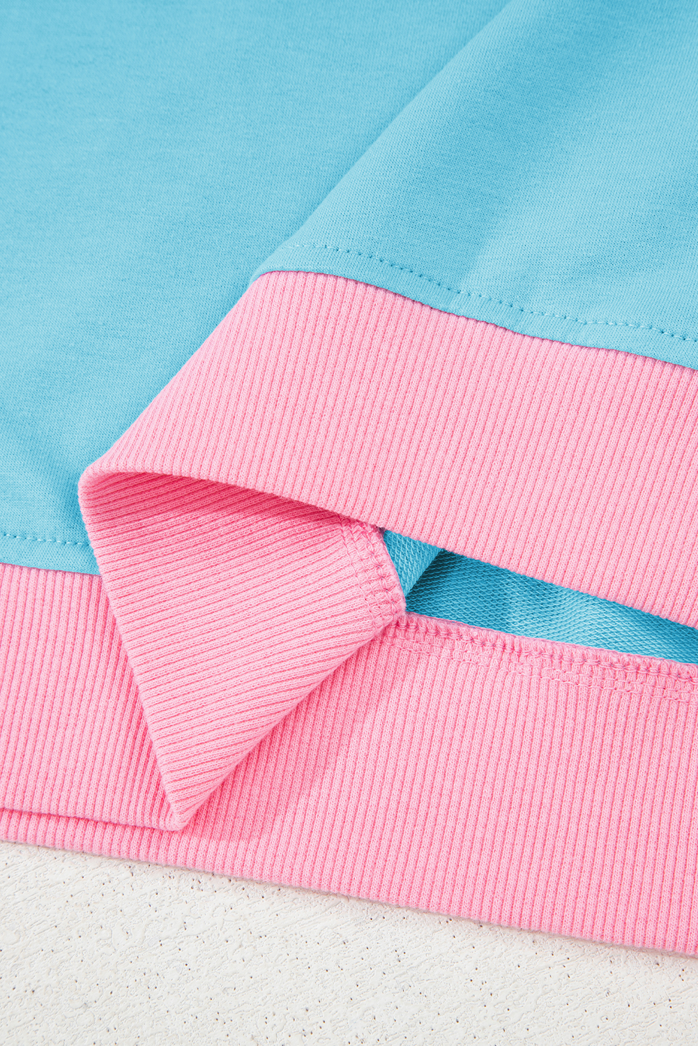 Turquoise Colorblock Edge Drop Shoulder T Shirt and Skort 2Pcs Set view 15
