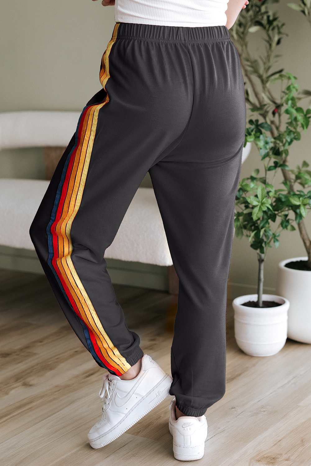 Dearlove Dark Grey Counting Rainbows High Waist Sweatpants view 2