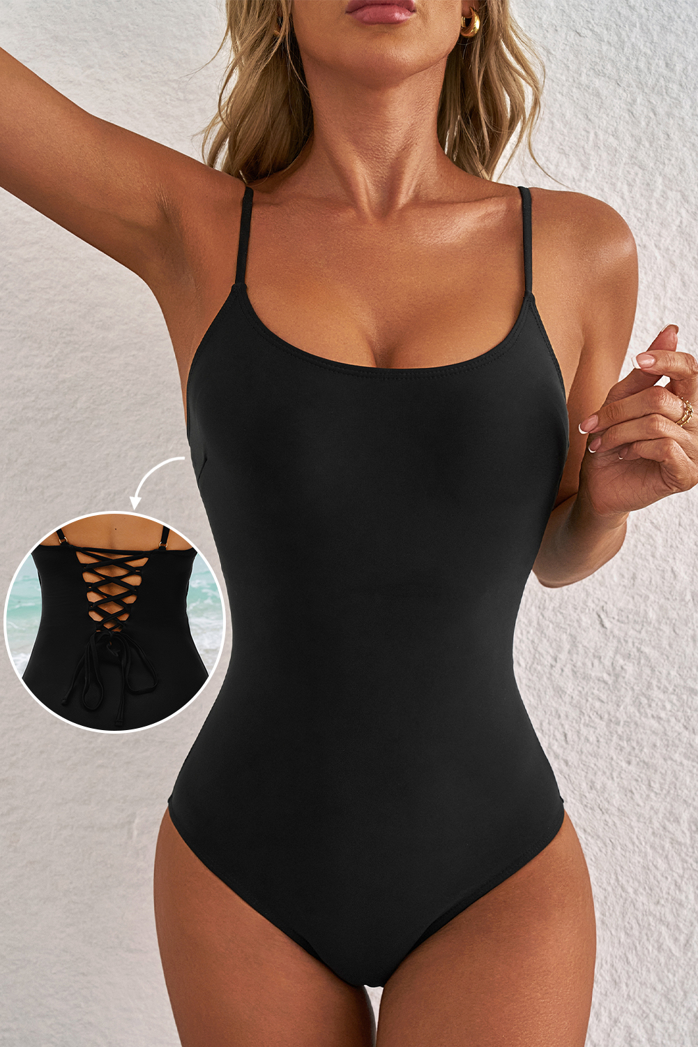 One Piece with Open Back - Black main image 0