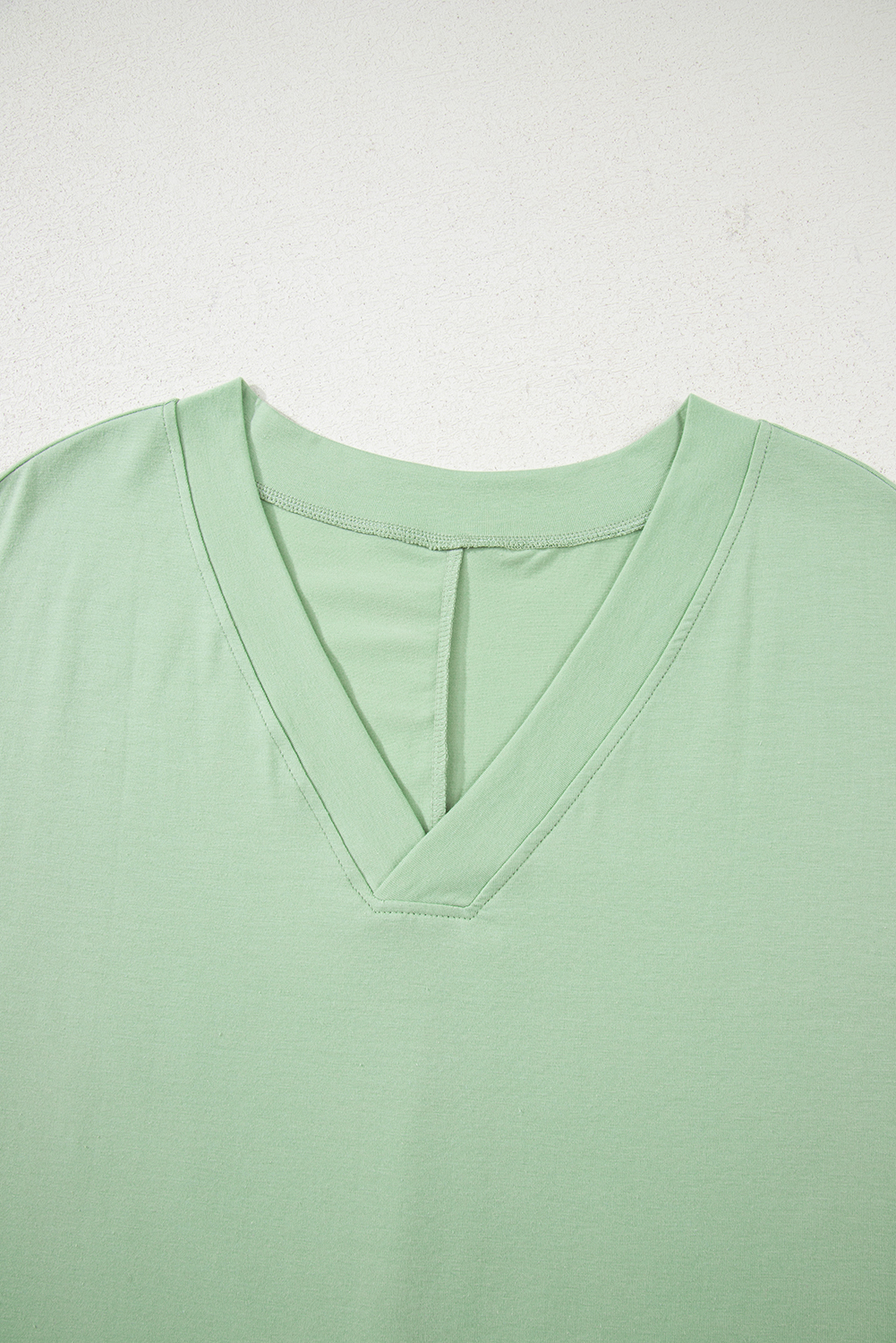 Grass Green Loose Half Sleeve V Neck Knit Romper view 11