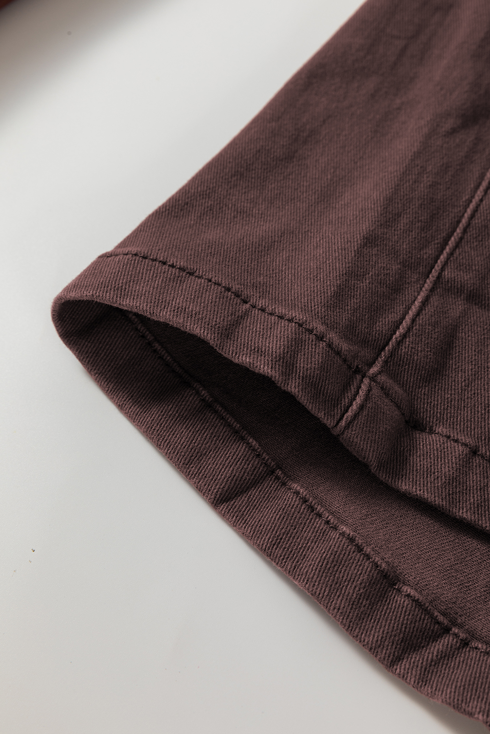 Coffee Loose Straight High Waist Solid Color Jeans view 8