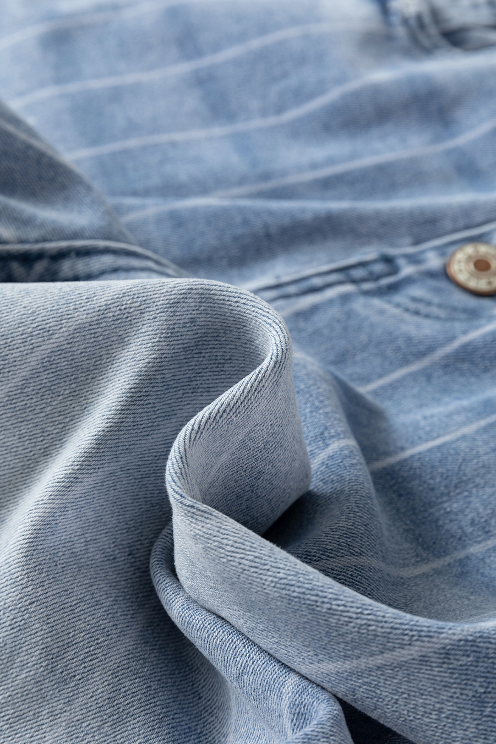 $ 22.11 - Beau Blue Multi Buttons Pinstripe Wide Leg Jeans - ds.dear ...